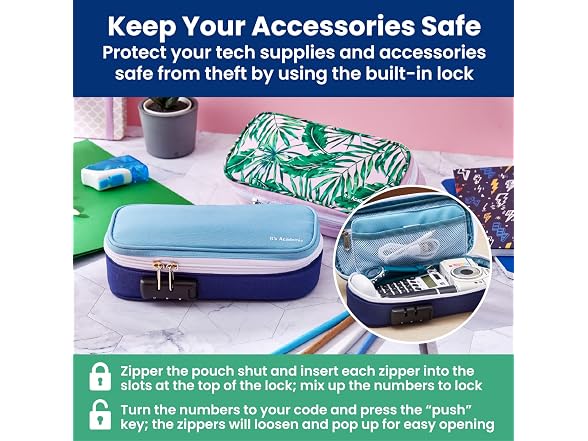 It's Academic Locking Pencil Case