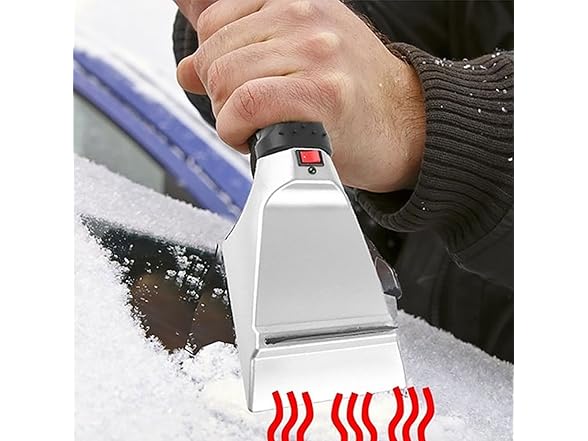 2-Pack: Heated Ice Scraper for Car Windshield