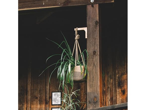 Acacia Wood Hanging Brackets with Dual Hooks, 2-Pack