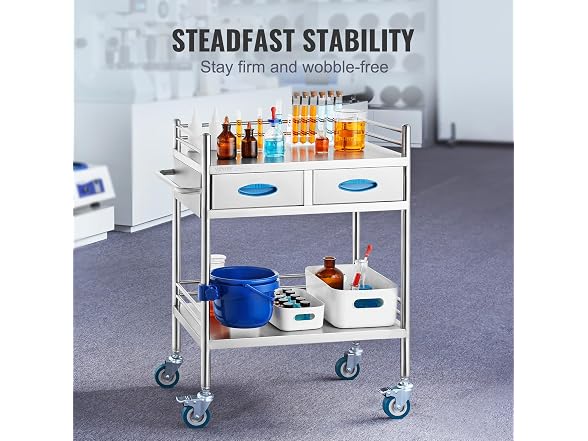 VEVOR Lab Serving Cart, 2 Layers