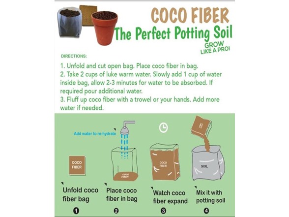 Natural Coco Fiber Expanding Soil-3pk