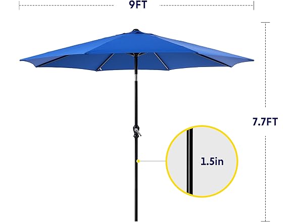 InfiniPower 9FT Outdoor Patio Umbrella