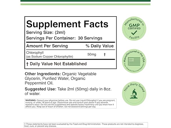 Chlorophyll Liquid Drops 2oz