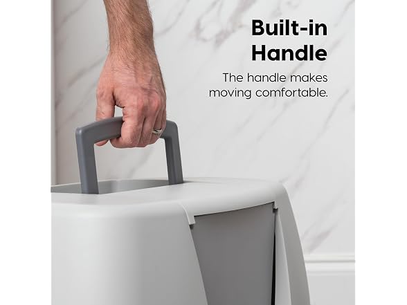 IRIS USA Cat Litter Box - Enclosed Corner Litter Box