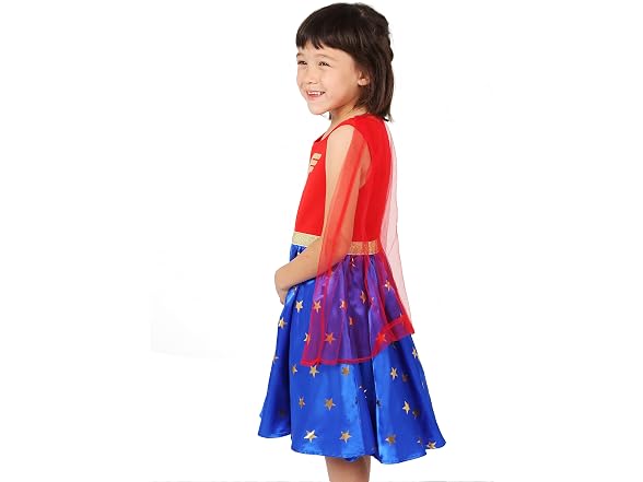 DC Comics Wonder Woman Cape dress Hero Costume