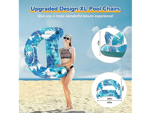 KEUCL Inflatable Pool Floats, 3 Pack