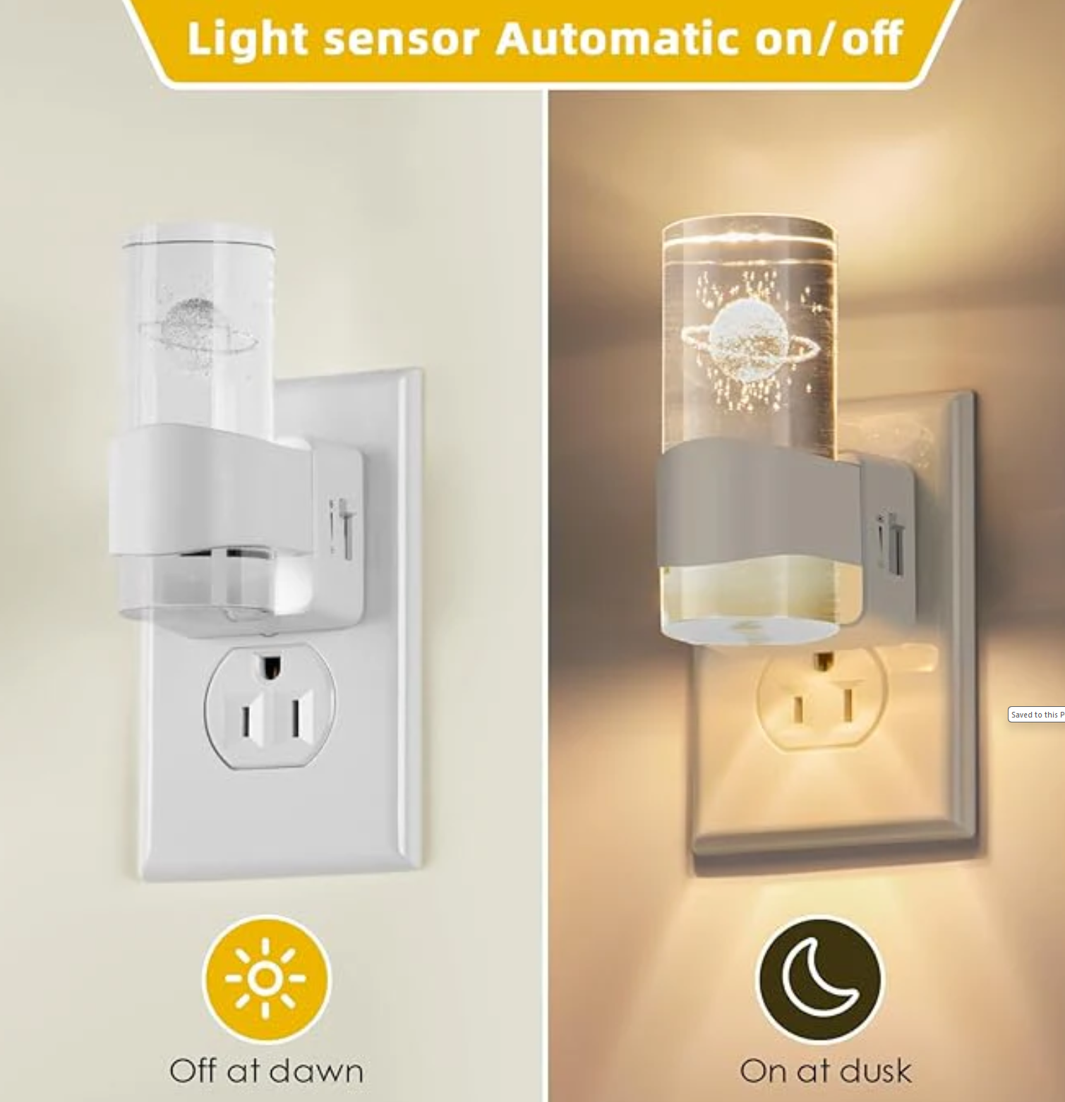 Hakol 2 Pack Night Light – 3D Etched Starry Night - Gallery 7
