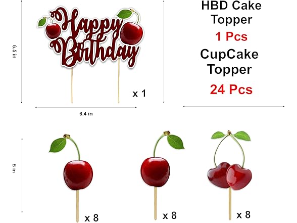 Cherry Theme Birthday Party Supplies