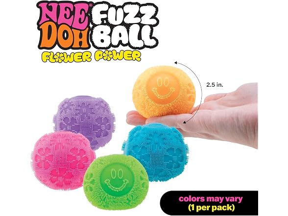 NeeDoh Fuzz Ball Flower Power