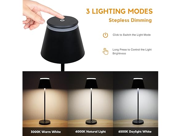 Yupola Cordless Table Lamp Rechargeable