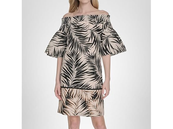 Vince Camuto Women (0) Half Sleeve Off Neck Dress