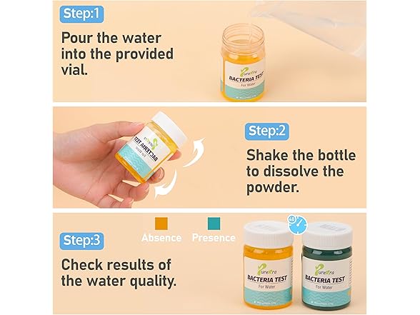 7 Pack Coliform Bacteria Water Test Kit
