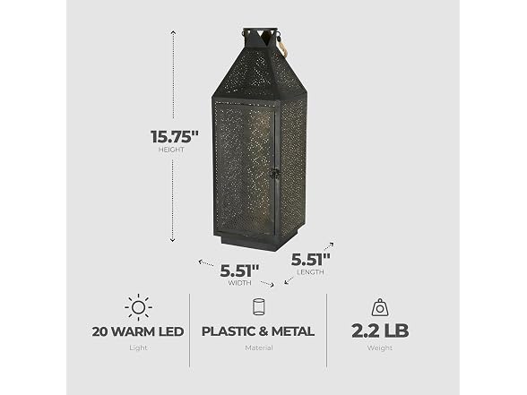 Four Seasons Courtyard Battery Powered LED Lantern