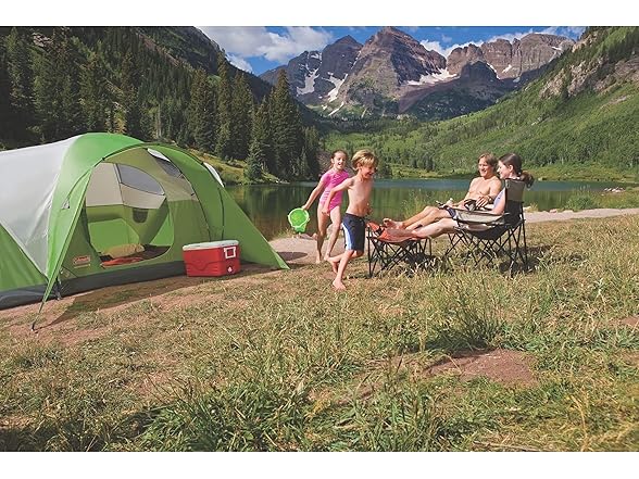 Coleman Montana 6-Person Family Tent with Rainfly, Weatherproof Family Tent Sets Up in 15 Mins, Fits Multiple Airbeds (Open Box)