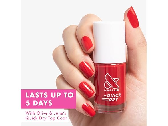 Olive & June Quick Dry Nail Polish Smooch Scarlet Red