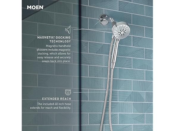 Moen 26100EPBL Engage Magnetix 3.5" Six-Function Showerhead