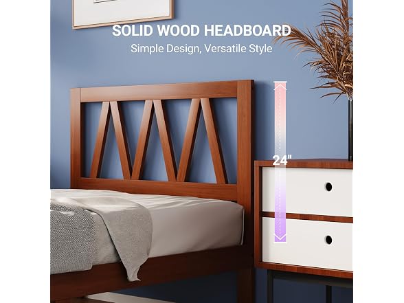 Avenco 12in Wood Bed Headboard Twin