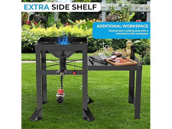FIRERIOT Dual Jet Burner with Side Table