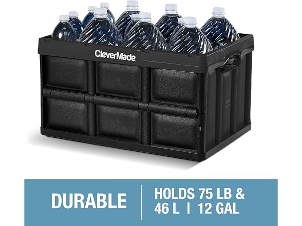 CleverMade Collapsible Storage Bins 46L (3-Pack)- Ocean