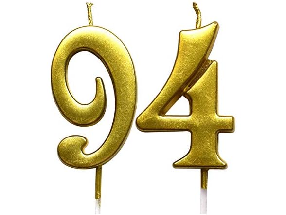 MAGJUCHE Gold 94th Birthday Candle
