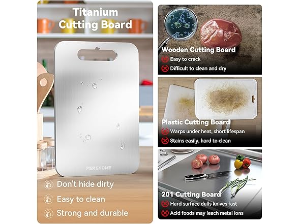 Perehome Titanium Cutting Board, 3pcs