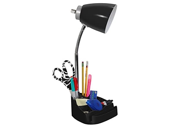 Simple Designs Limelights LD1056-BLK Desk Lamp Organizer