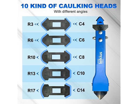 Leikius 3-in-1 Silicone Caulking Tool