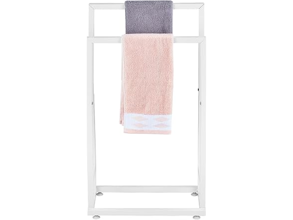 Towel Rack, 2 Bars Metal Outdoor Towel