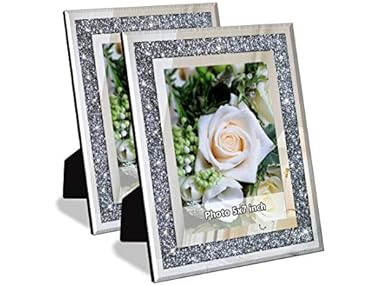 $14.99, Was $35, 57% Off! 2 Pack Crushed Diamond Photo Frame dealfomo