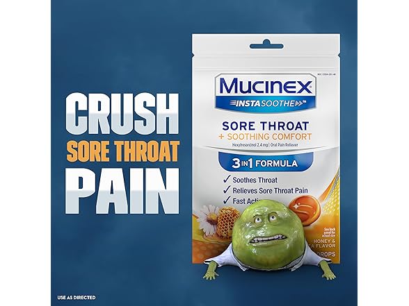 Mucinex InstaSoothe Throat Drops 40ct