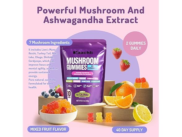 Ashwagandha and Mushroom Gummies