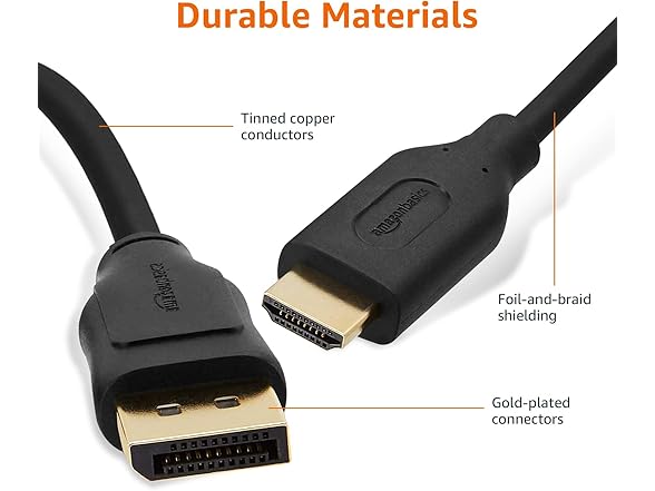 Amazon Basics DisplayPort to HDMI Cable