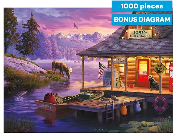 Bob's Bait & Tackle,1000 Piece Cabin Puzzle