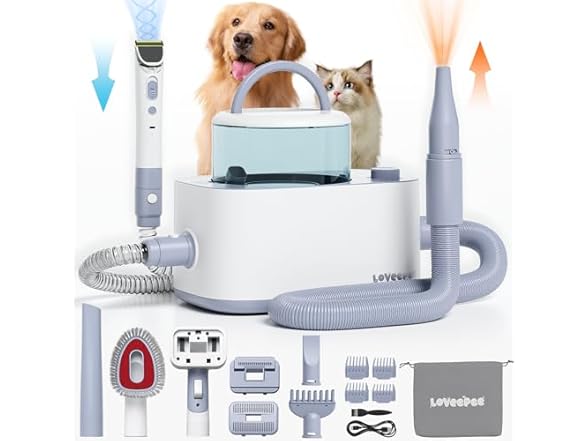 LOVEEPEE Dog Grooming Vacuum Kit