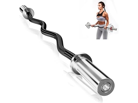 4ft EZ Curl Bar 400LB Load Capacity