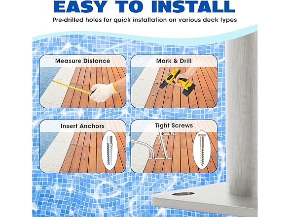 IDZO Idzo Pool Rail 55x32 Pool Railing 304 St