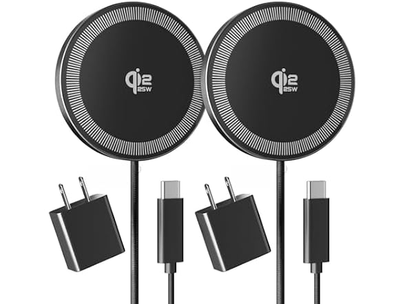 TAGZILO 2-Pack Magnetic Charger 25W