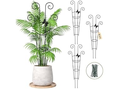 $15.99, Was $34.49, 53% Off! Netuaoo Metal Garden Plant Trellis 4 Pack dealfomo