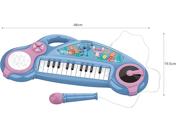 Lexibook, Disney Stitch, Electronic Piano for Kids