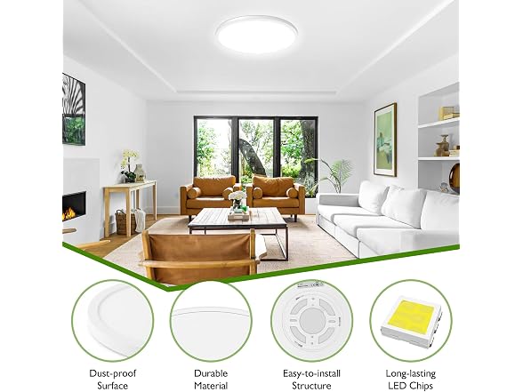 Brightever B0G76P78NN 1-Pack LED Flush Mount Ceiling