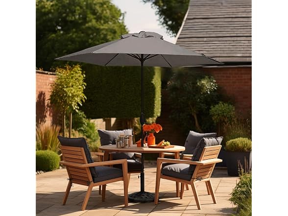 Four Seasons Courtyard 9 Foot Norwalk Market Patio Umbrella