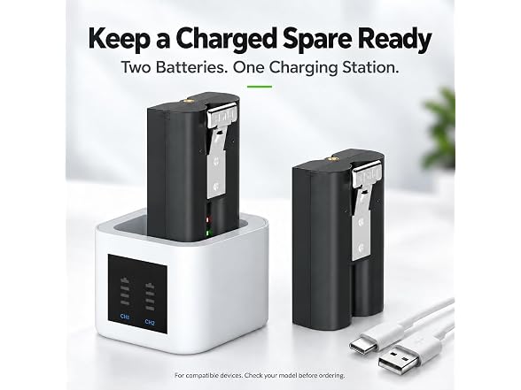 2-Pack Batteries for Ring Video Doorbell