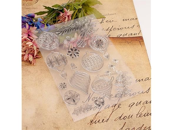 DIYology Christmas Ornaments Clear Stamps