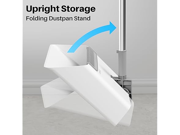 JOYMOOP White Broom and Dustpan Set