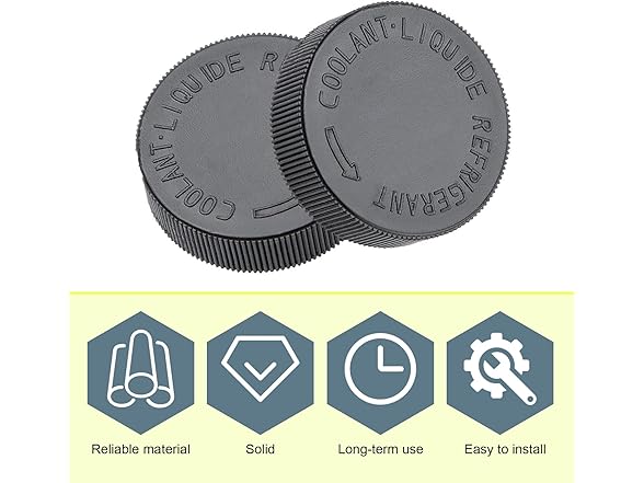 Eratus Radiator Reservoir Cap 2pc Black