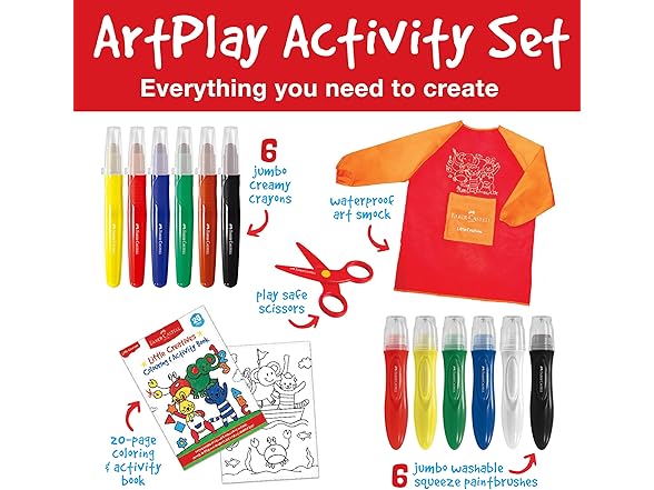 Faber-Castell Little Creatives ArtPlay Set: 15 Piece Toddler Art Set