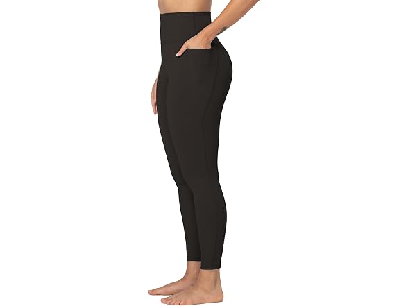 Sunzel Womens Leggings 25in L Brown W/pockets