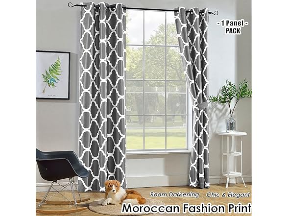 Melodieux Moroccan Blackout Curtain 42"x96"