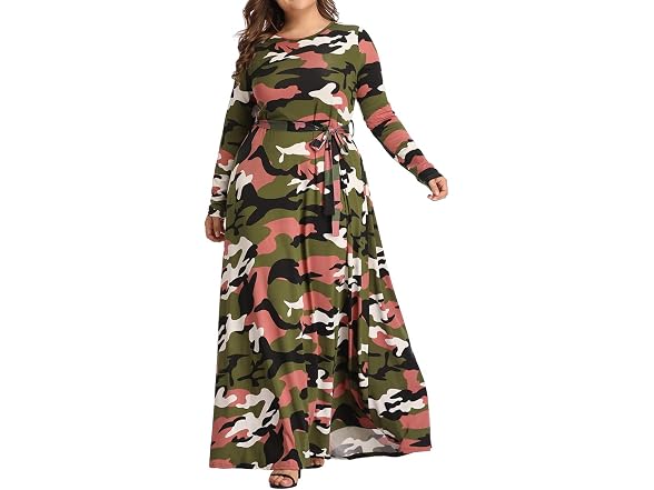 Xugwlkj Women (3XL) Dresses Maxi Long Sleeve Dress