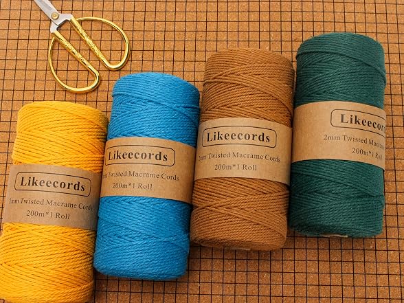 Macrame Cord,3mm x 328Feet Cotton Twine